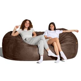 Jaxx - 7 Foot Giant Bean Bag Sofa - Chocolate