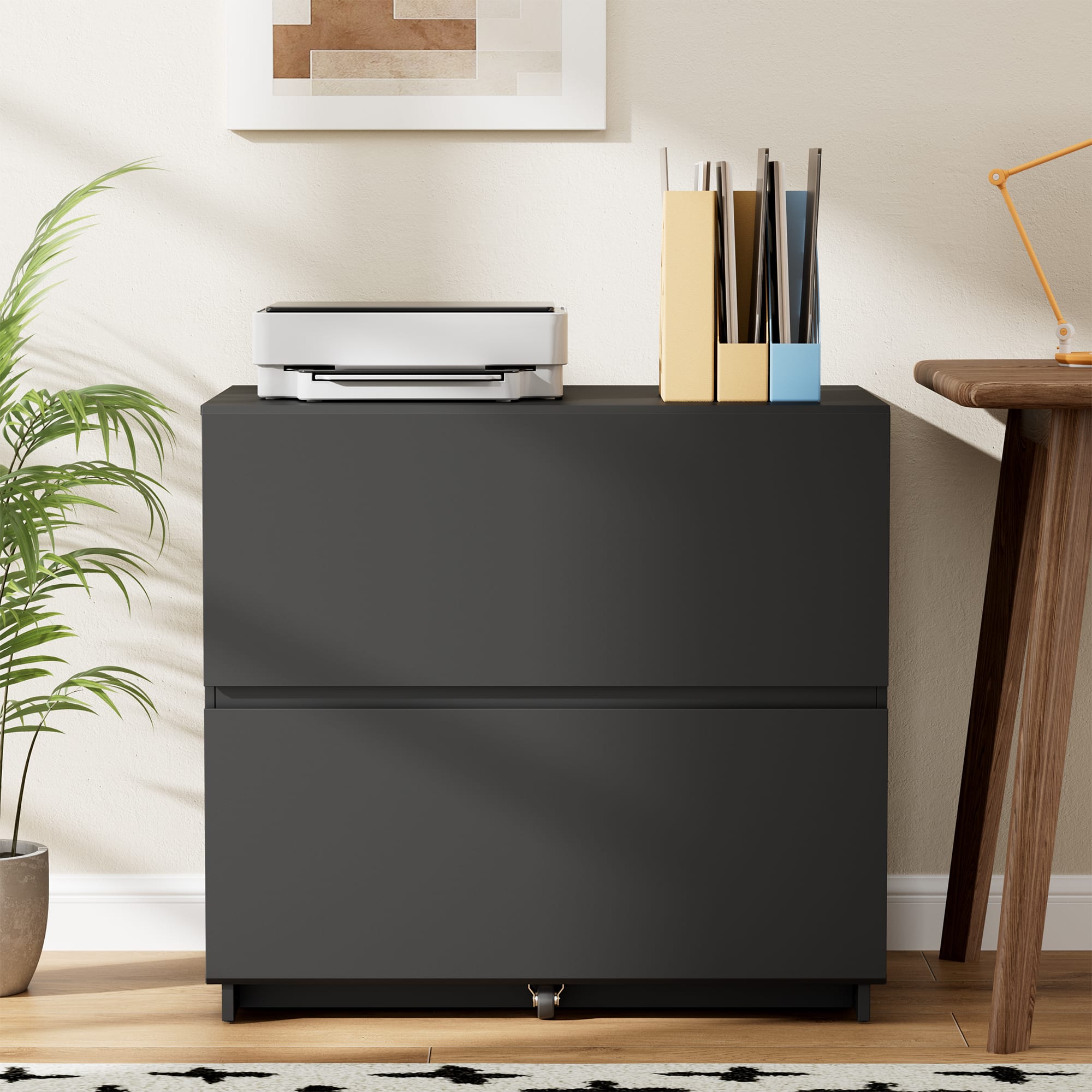 "ModernMate - 31.5"" Lateral File Cabinet 2 Drawer, Holds Letter & Legal Hanging Files - Black" price history on PriceWatchPro