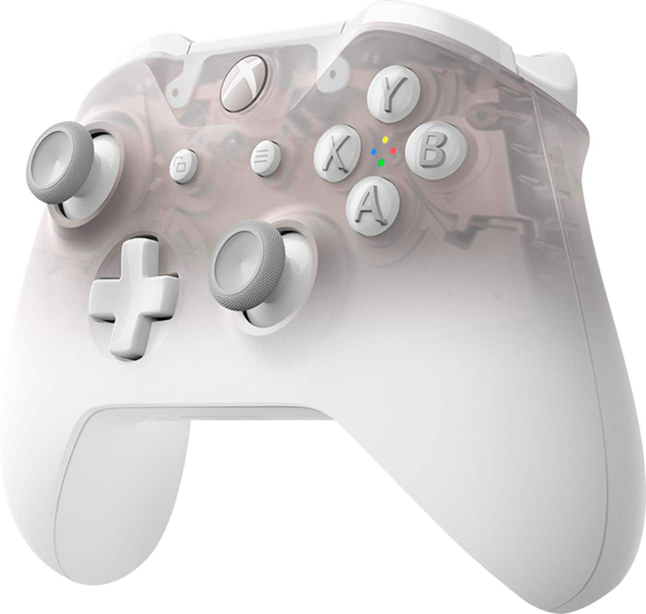 Left. Microsoft - Wireless Controller for Xbox One and Windows 10 - Phantom White Special Edition.