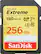 Front. SanDisk - Extreme 256GB SDXC UHS-I Memory Card - Black.