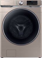 Samsung - 4.5 Cu. Ft. High Efficiency Stackable Smart Front Load Washer with Steam and Super Speed - Champagne - Front_Zoom
