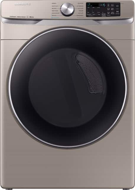 Samsung 7 5 Cu Ft 12 Cycle Smart Wi Fi Electric Dryer With Steam Champagne Dve45r6300c Best Buy