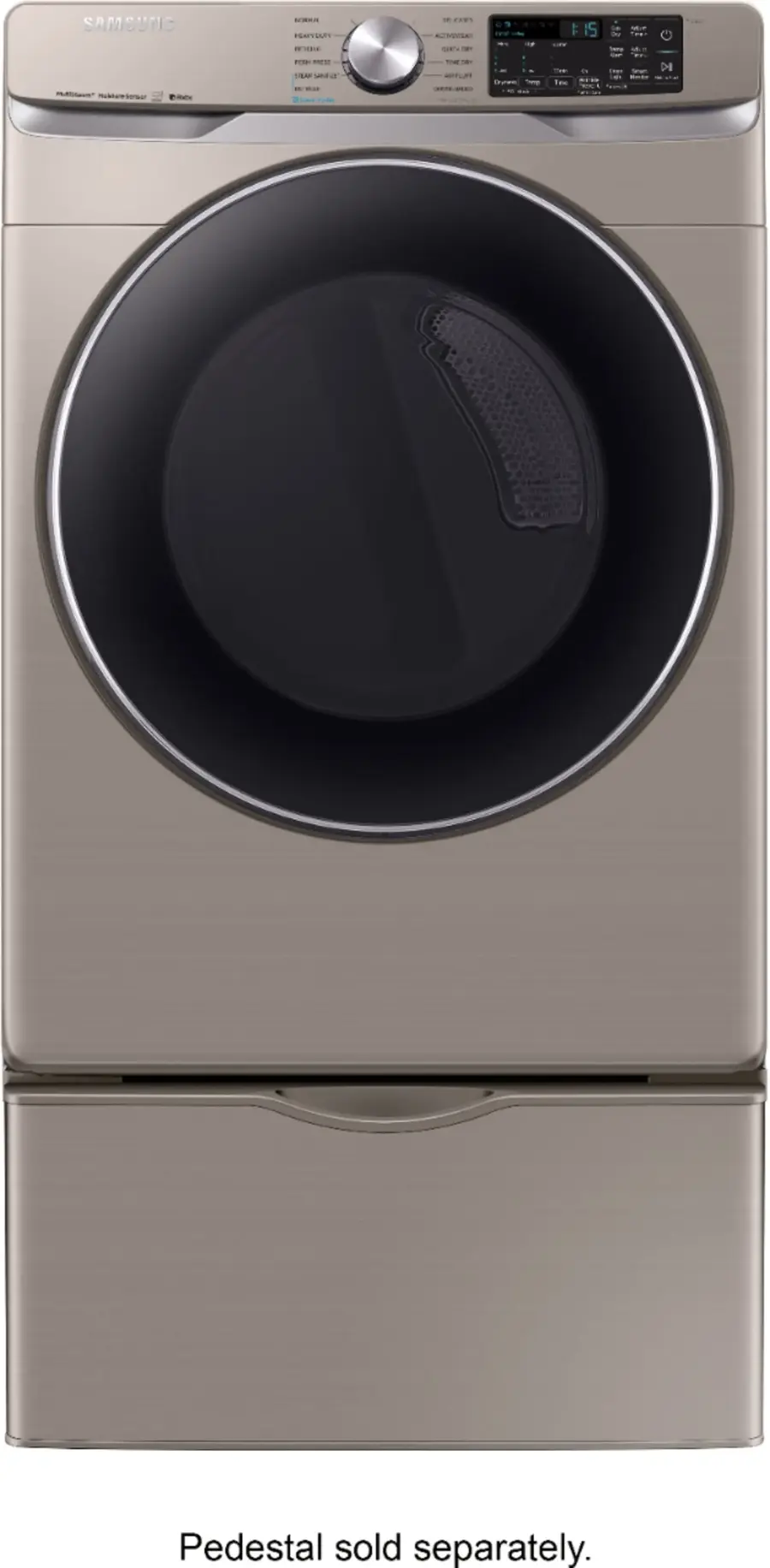Alt View 11. Samsung - 7.5 Cu. Ft. Stackable Smart Electric Dryer with Steam and Sensor Dry - Champagne.