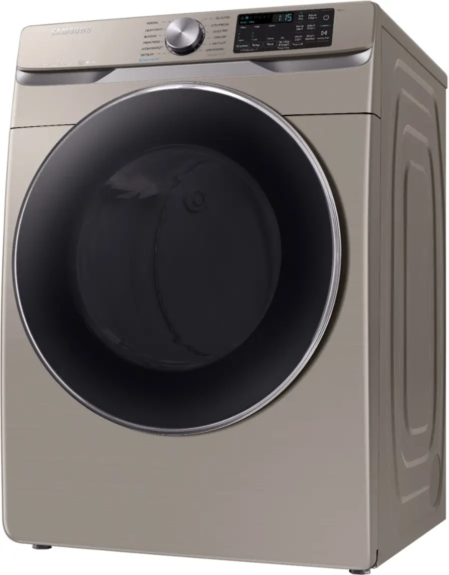 Alt View 12. Samsung - 7.5 Cu. Ft. Stackable Smart Electric Dryer with Steam and Sensor Dry - Champagne.