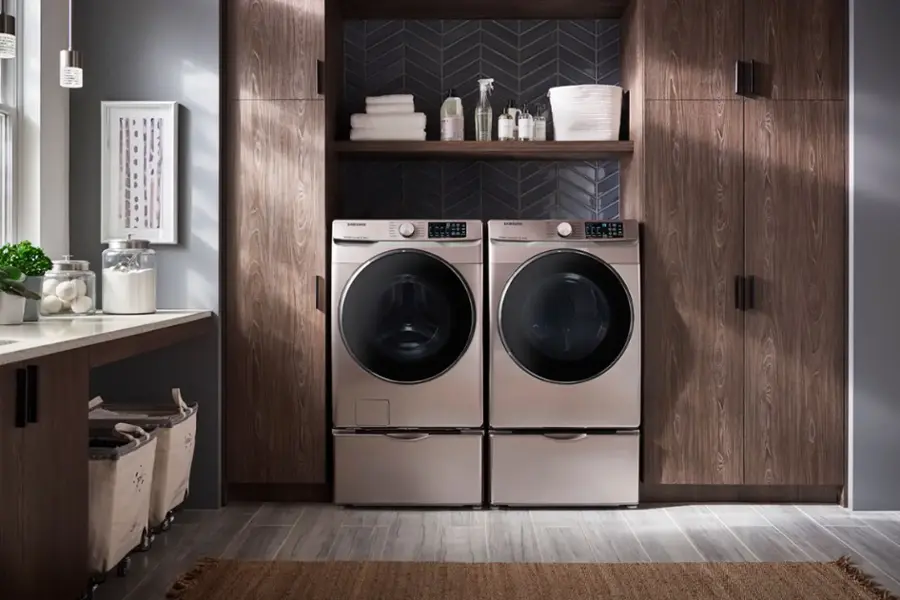 Alt View 26. Samsung - 7.5 Cu. Ft. Stackable Smart Electric Dryer with Steam and Sensor Dry - Champagne.