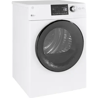 GE 4.3-cu ft Stackable Electric Dryer (White)
