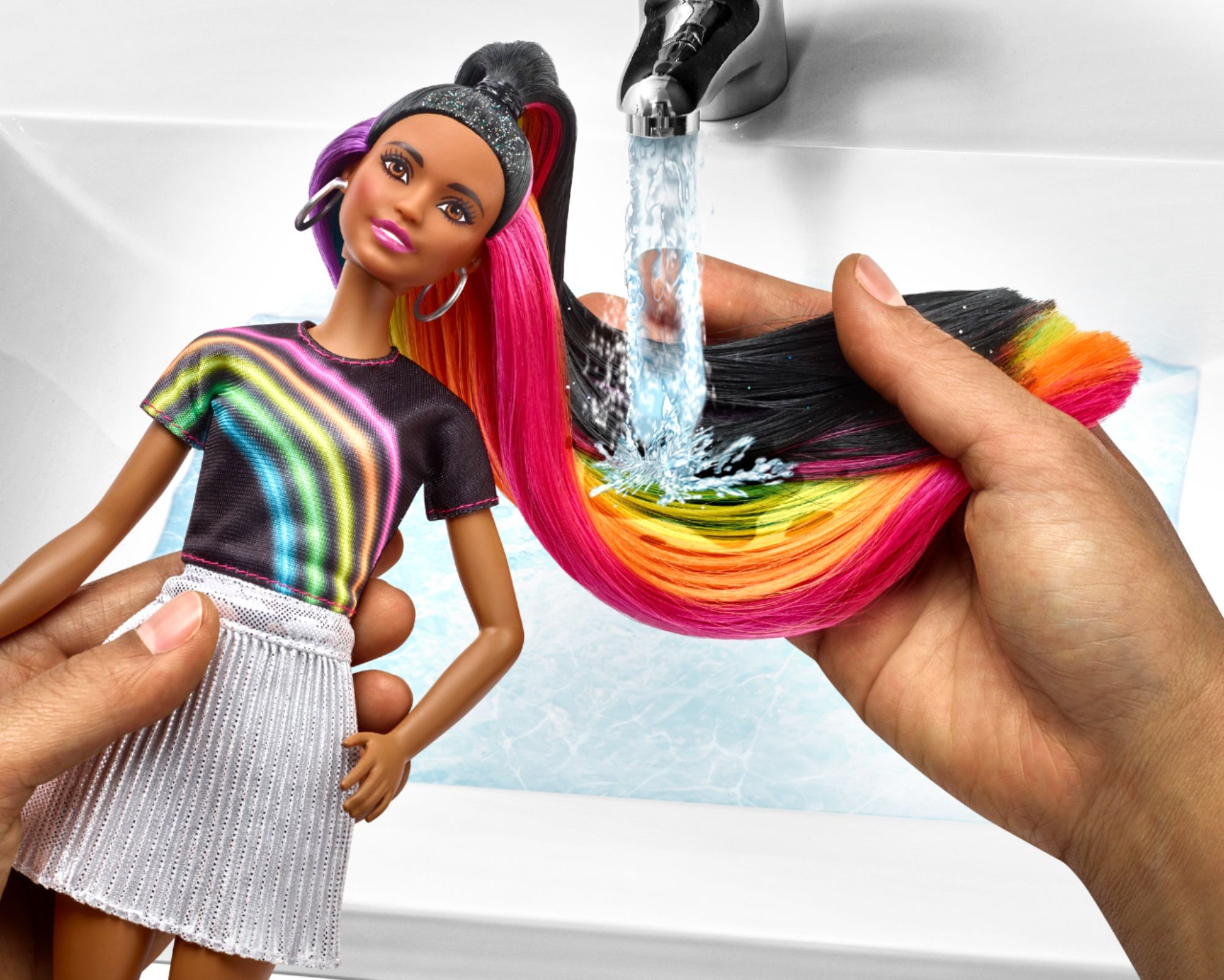 Barbie  Barbie Rainbow Sparkle Hair Demo Video 
