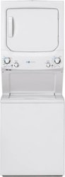 GE - 3.9 Cu. Ft. Top Load Washer and 5.9 Cu.Ft Electric Dryer Laundry Center - White - Front_Zoom