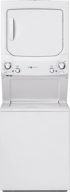 GE 2.3 Cu. Ft. Top Load Washer and 4.4 Cu. Ft. Electric Dryer Laundry  Center White on White GUD24ESSMWW - Best Buy