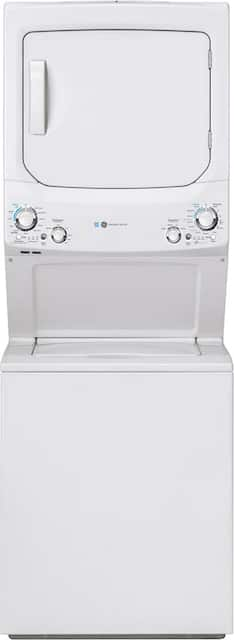 GE 2.3 Cu. Ft. Top Load Washer and 4.4 Cu. Ft. Electric Dryer Laundry  Center White on White GUD24ESSMWW - Best Buy