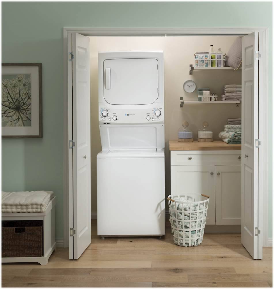 Alt View 14. GE - 3.9 Cu. Ft. Top Load Washer and 5.9 Cu.Ft Electric Dryer Laundry Center - White.