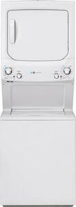 GE - 3.9 Cu. Ft. 12-Cycle Washer and 5.9 Cu.Ft 4-Cycle Dryer Gas Laundry Center - White - Front_Standard