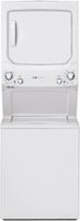 GE - 3.9 Cu. Ft. Top Load Washer and 5.9 Cu.Ft Gas Dryer Laundry Center - White - Front_Zoom