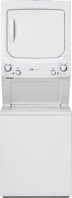 Ge 3 9 Cu Ft 12 Cycle Washer And 5 9 Cu Ft 4 Cycle Dryer Gas Laundry Center White Gud27gesnww Best Buy