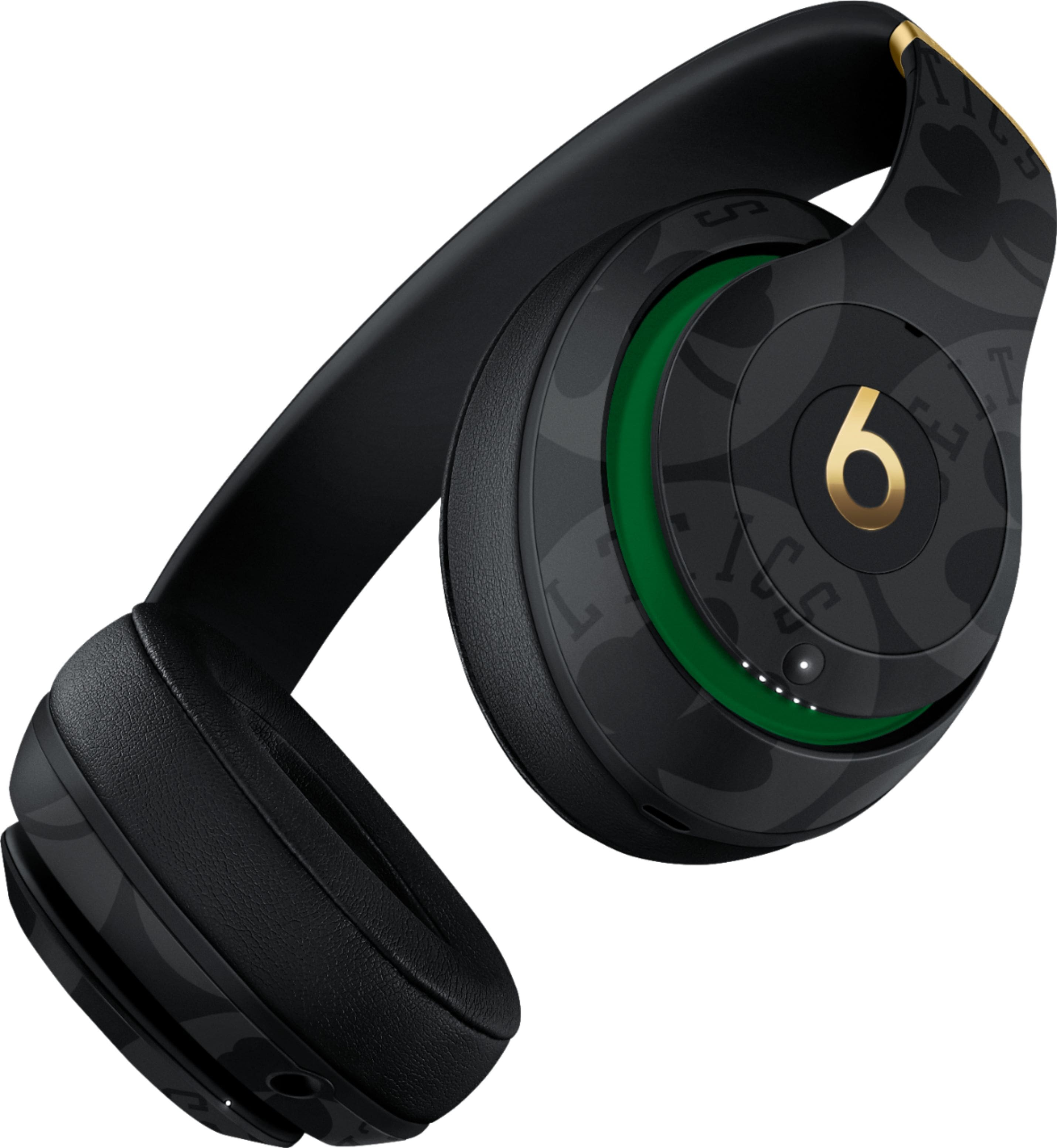 Alt View 11. Beats - Beats Studio³ Wireless Noise Cancelling Headphones - NBA Collection - Celtics Black.