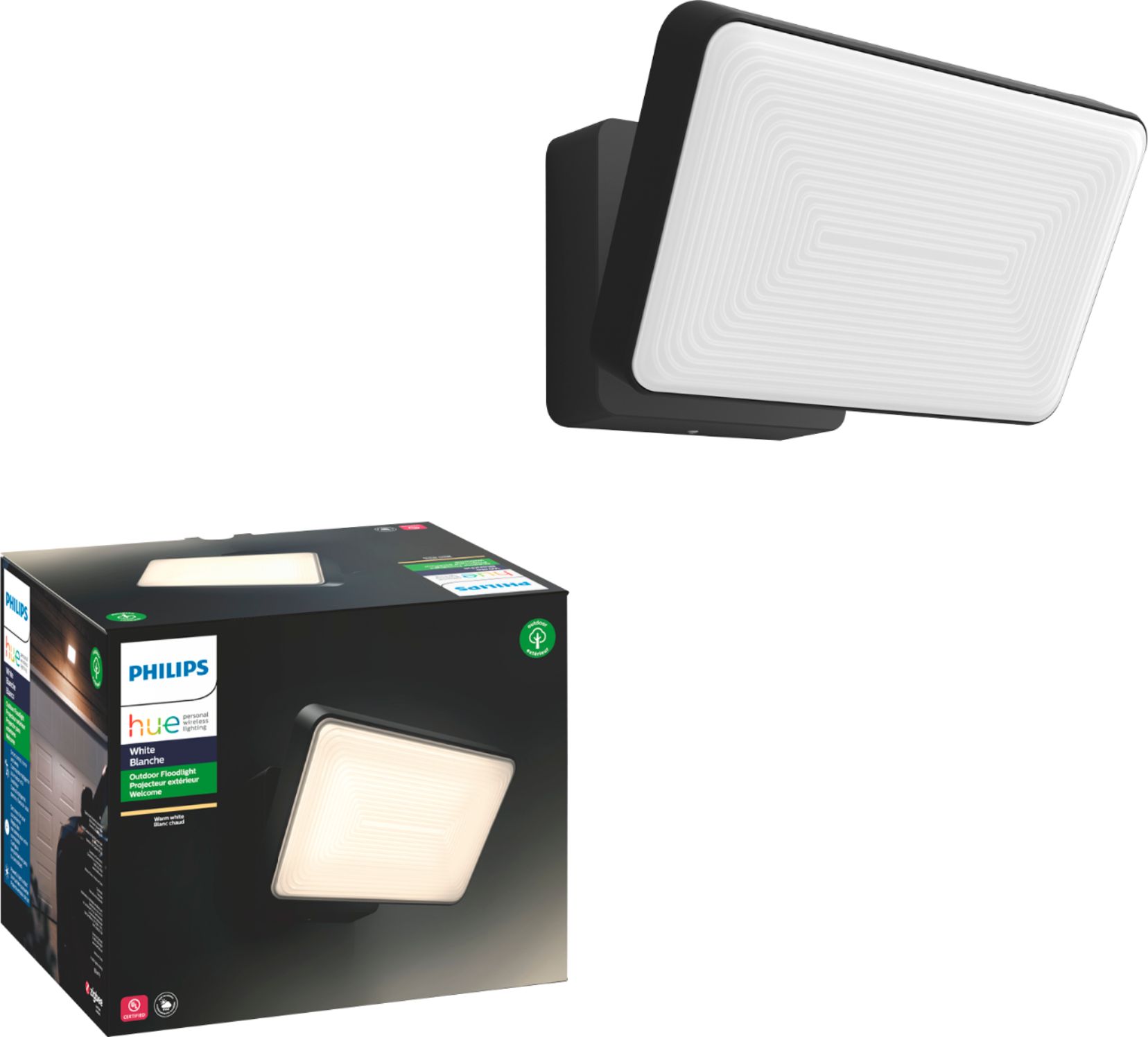 Angle View: Philips - Hue White Welcome Outdoor Floodlight - Black
