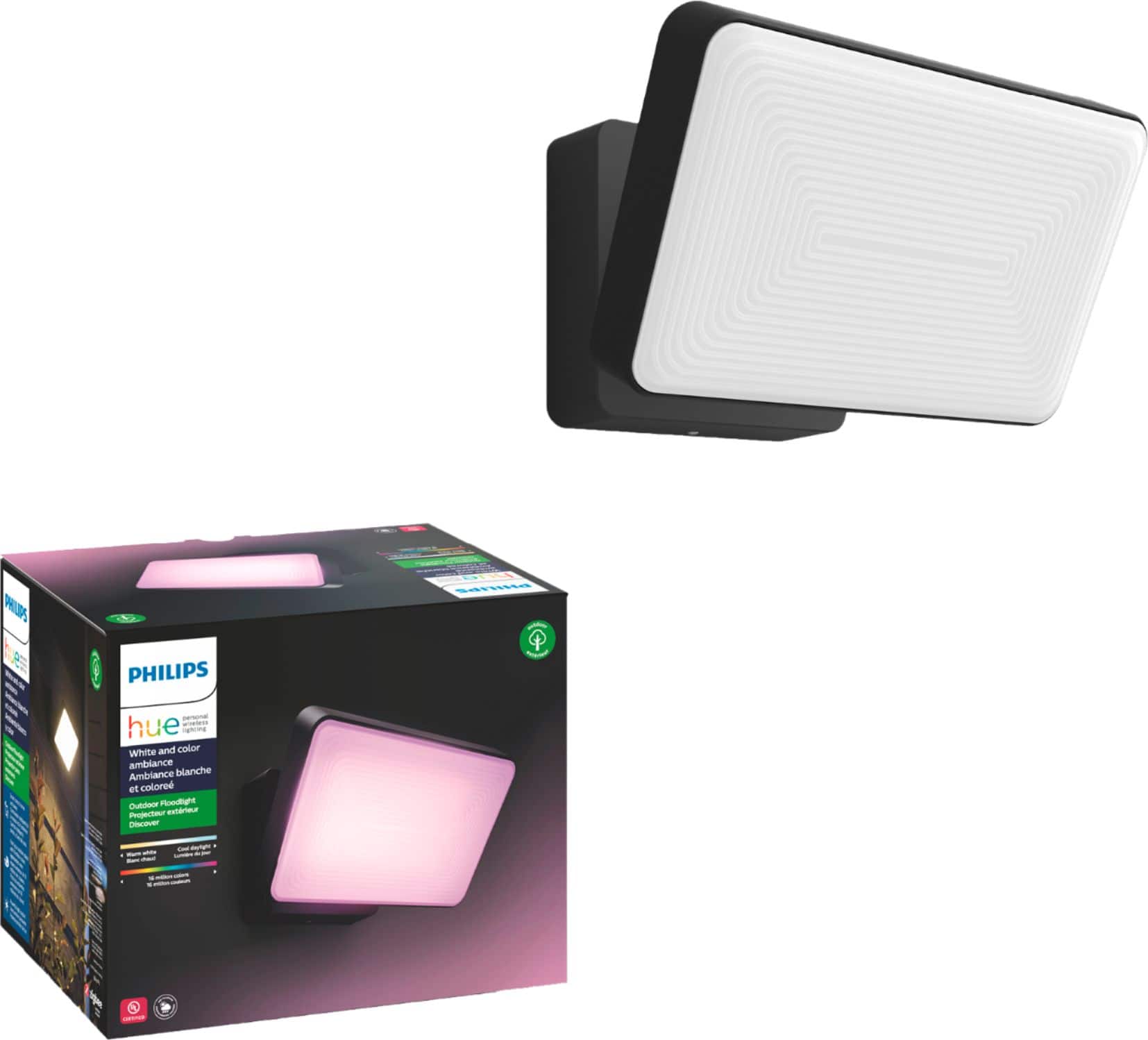 Philips - Hue Discover Outdoor Floodlight - White and Color Ambiance - Front_Zoom
