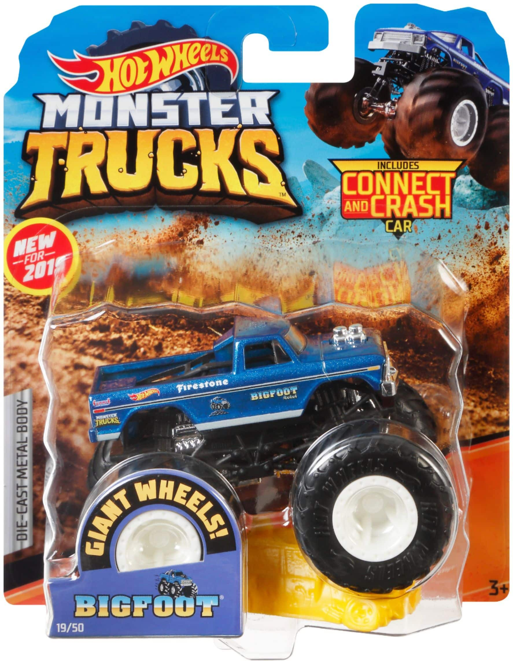 Hot Wheels Monster Trucks Bigfoot, Giant wheels, including