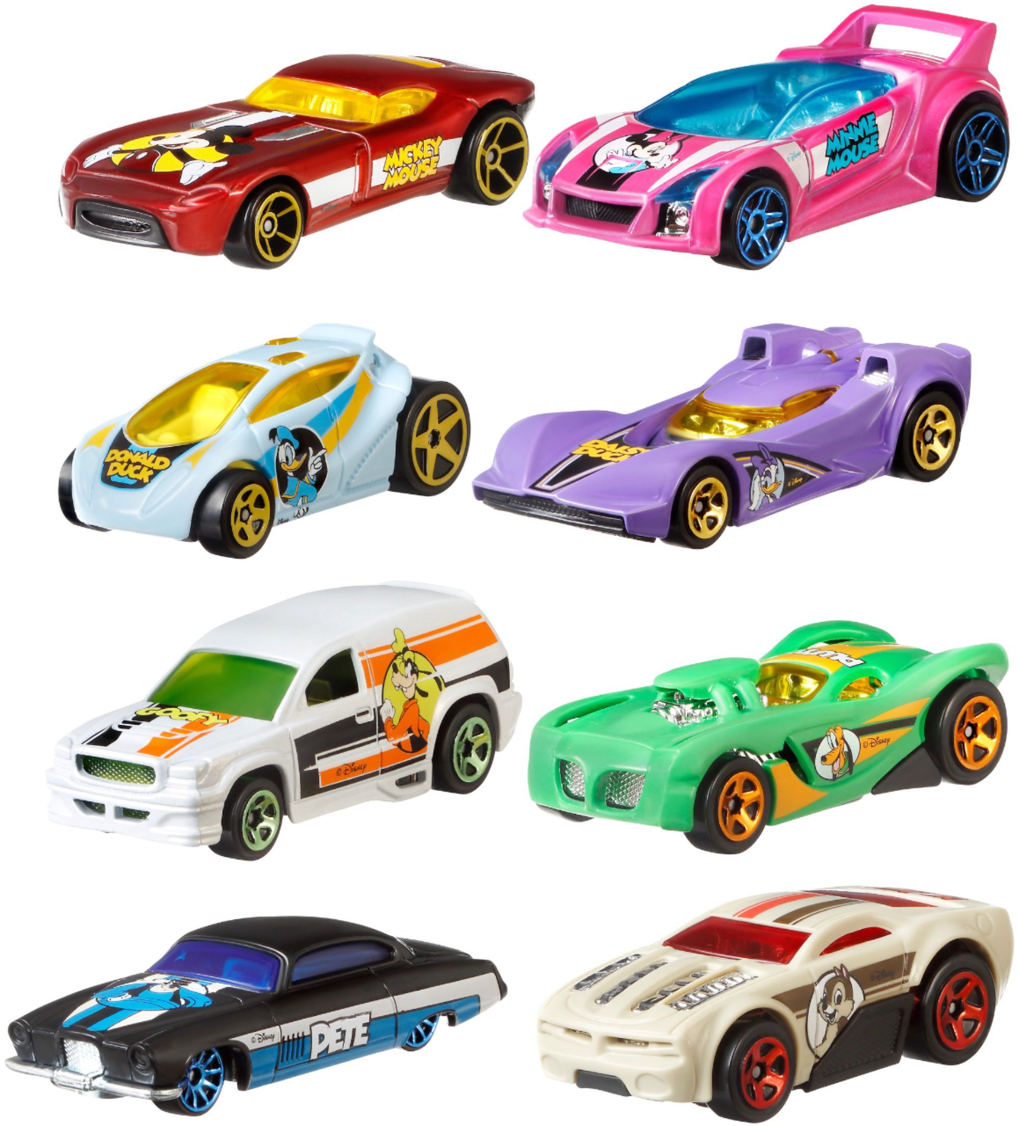 mickey mouse hot wheels cars