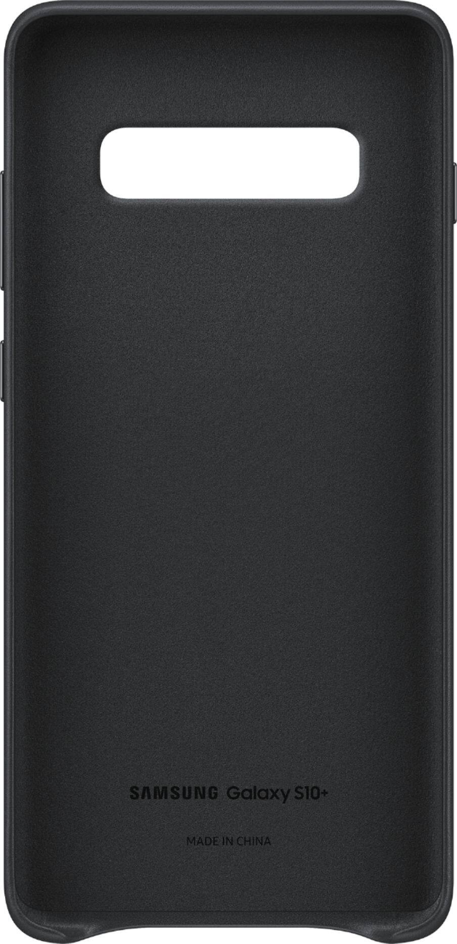 Alt View 3. Samsung - Leather Folio Case for Samsung Galaxy S10+ - Black.