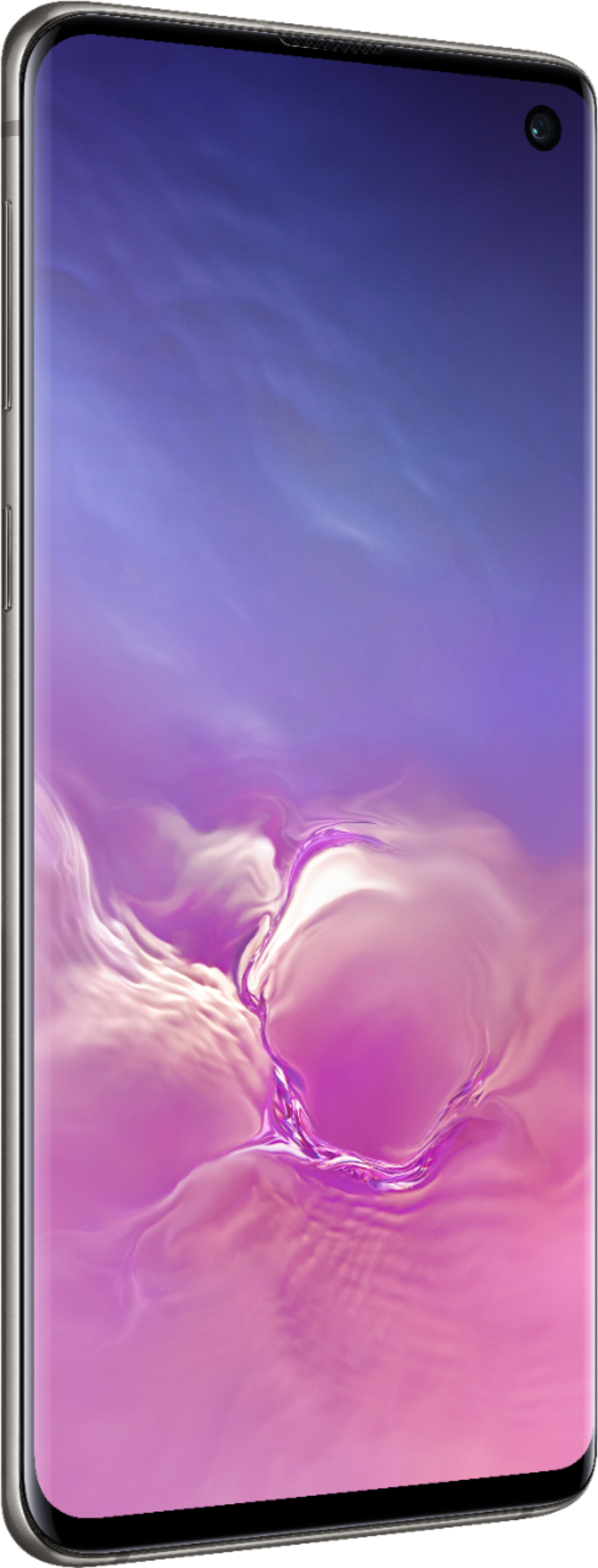 Angle View: Verizon Samsung Galaxy S10 512GB, Prism Black - Upgrade Only