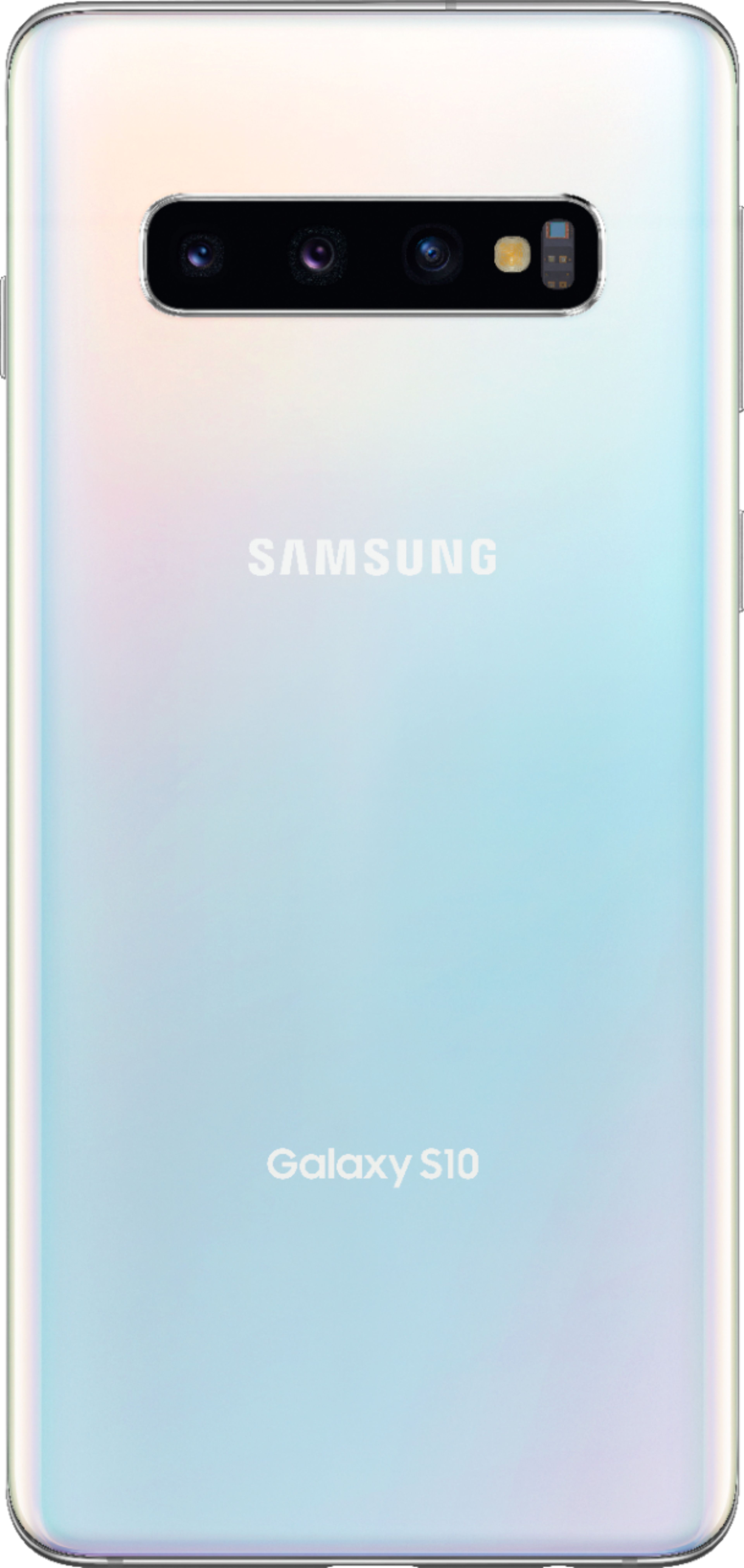 Back View: Verizon Samsung Galaxy S10 512GB, Prism White - Upgrade Only