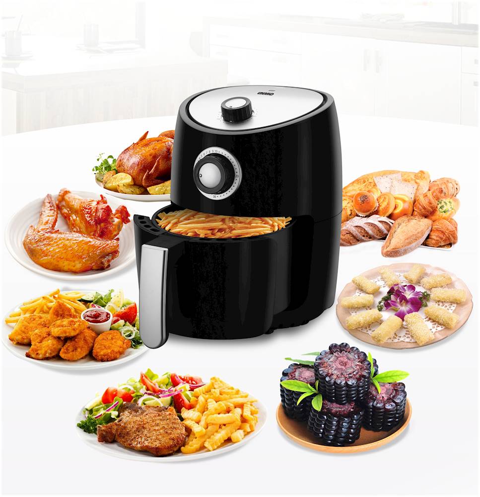 Reviews for Emerald 2.11 qt. Black Manual Air Fryer with Adjustable Timer  and Temperature Controls