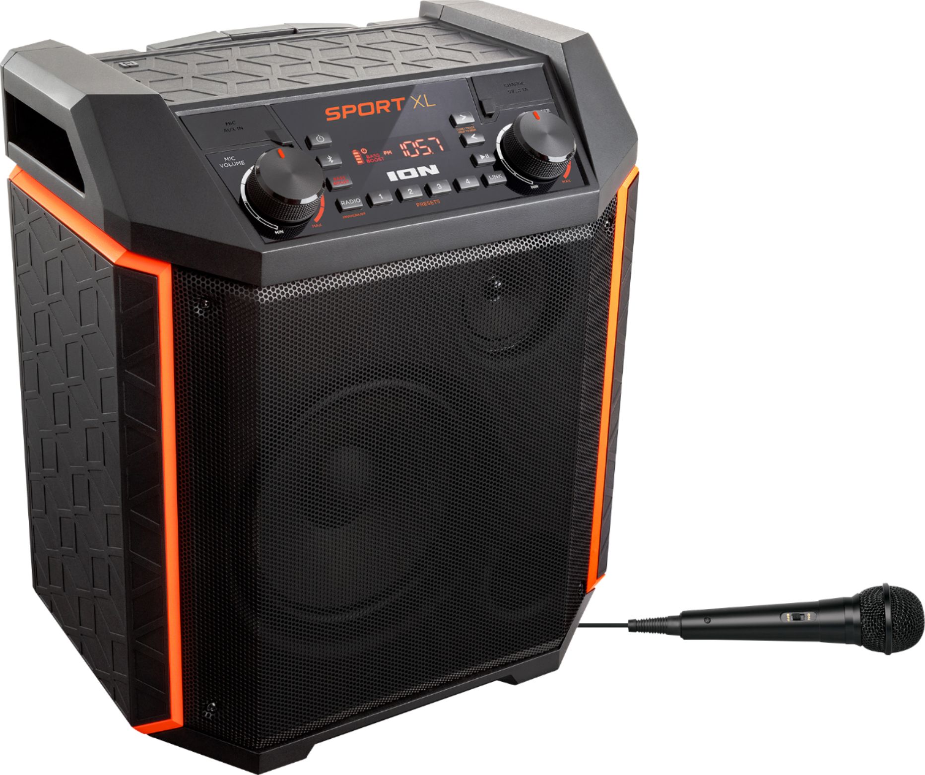 ION Audio Sport- All-Weather Rechargeable Portable Bluetooth Speaker  Black/Orange SPORTMK3 - Best Buy