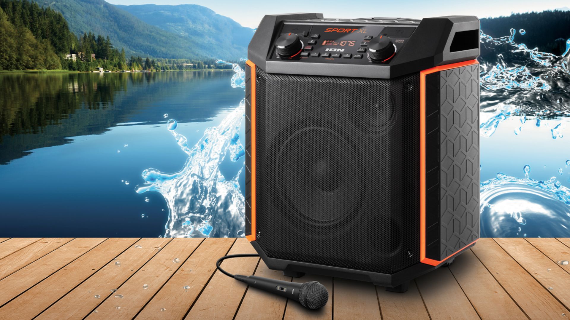 ION Audio Sport XL 8 2-Way Tailgate Portable PA Speaker Black 