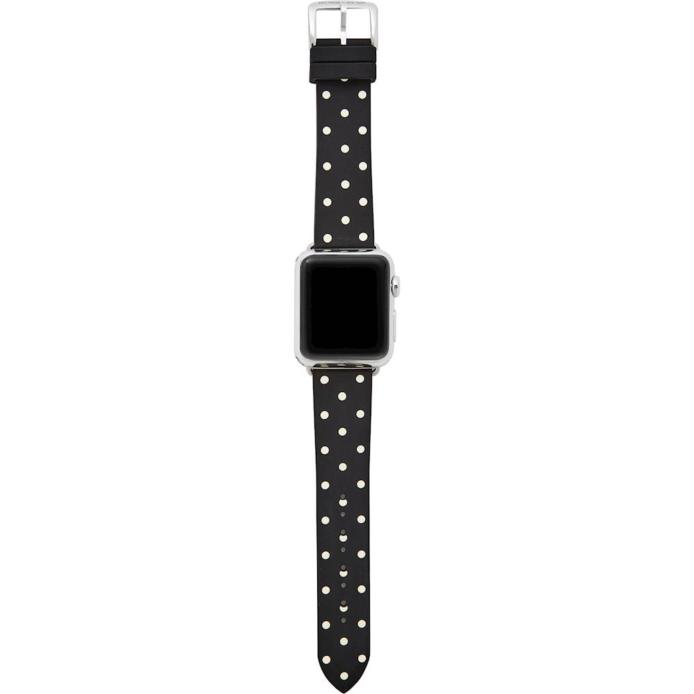 Best Buy: kate spade new york Silicone Watch Strap for Apple Watch™ 42mm  Series 1, 2, 3, and Apple Watch™ 44mm Series 4 and 5 Dotted Black KSS0023
