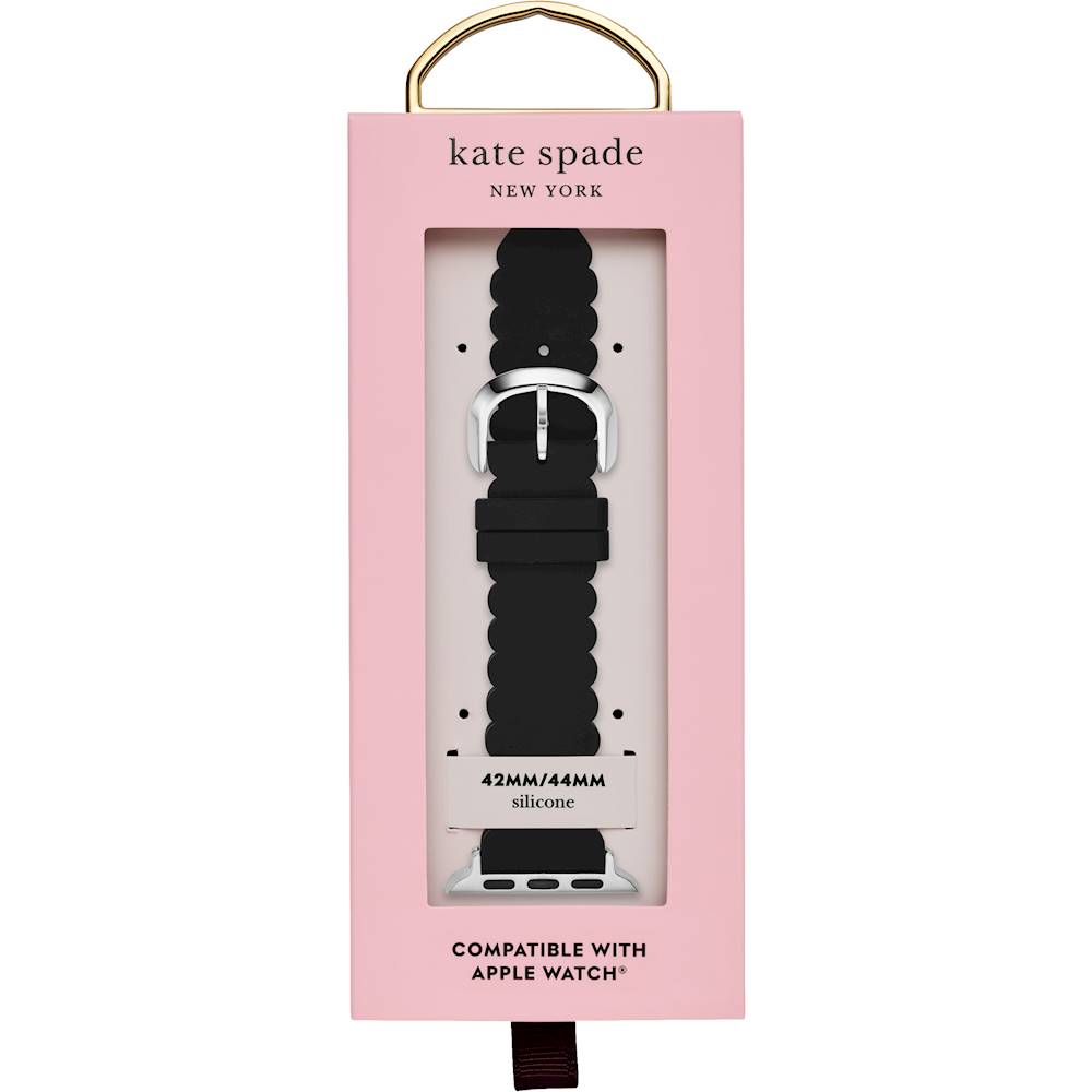 Best Buy: kate spade new york Silicone Watch Strap for Apple Watch™ 42mm  Series 1, 2, 3, and Apple Watch™ 44mm Series 4 and 5 Black KSS0032
