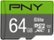 Front Zoom. PNY - 64GB Elite Class 10 U1 microSDHC Flash Memory Card.