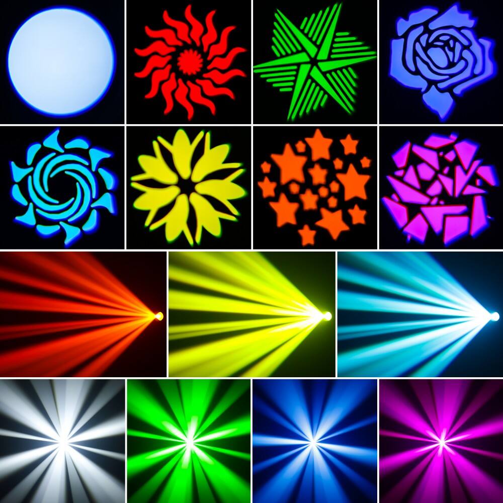 Angle. UKing - 60W Gobo Black Shell Stage Light Remote Moving Head LED DMX for Disco Wedding DJ Party Dance.