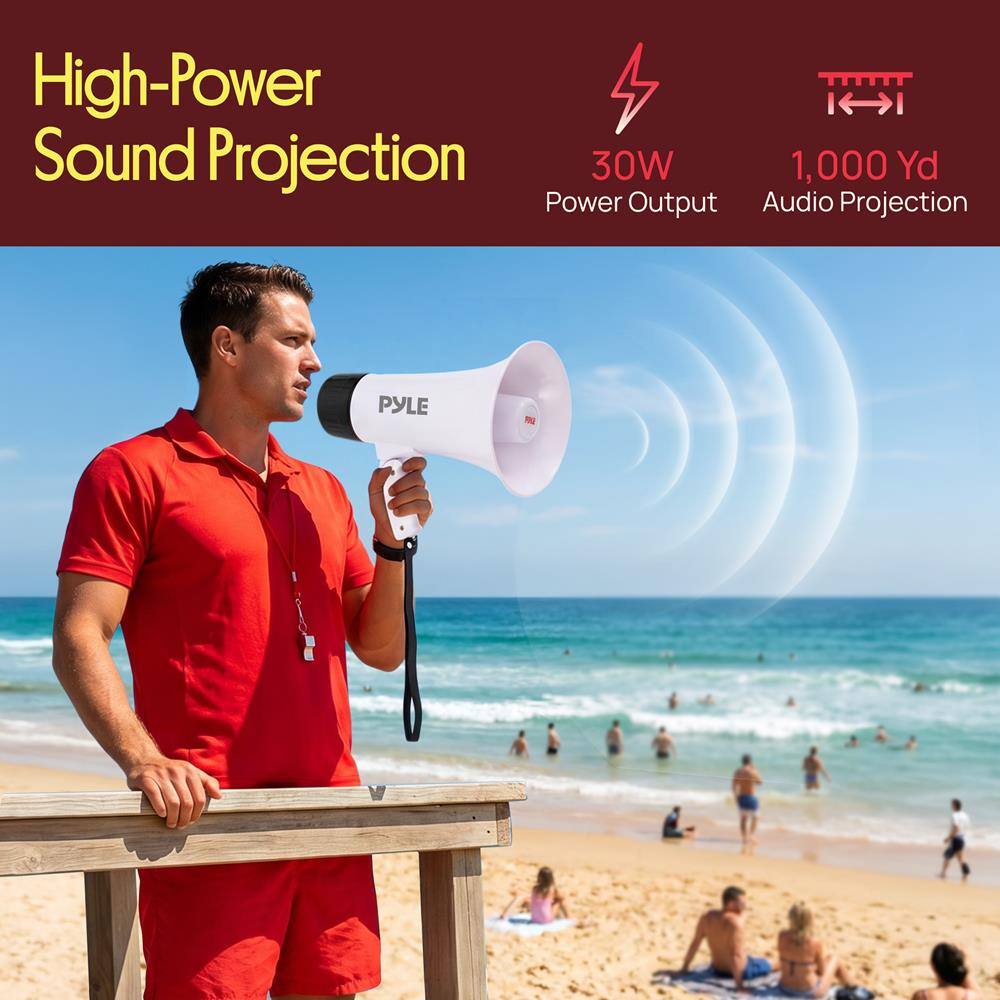 High-Power Sound Projection  
30W Power Output  
1,000 Yd Audio Projection
