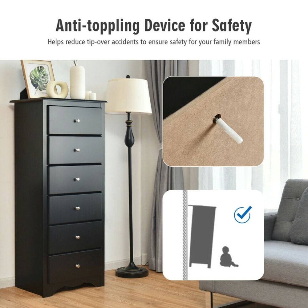 Anti-toppling Device for Safety  
Helps reduce tip-over accidents to ensure safety for your family members