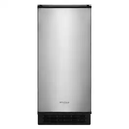 Whirlpool - 15" 29-Lb. Freestanding Icemaker - Stainless Steel