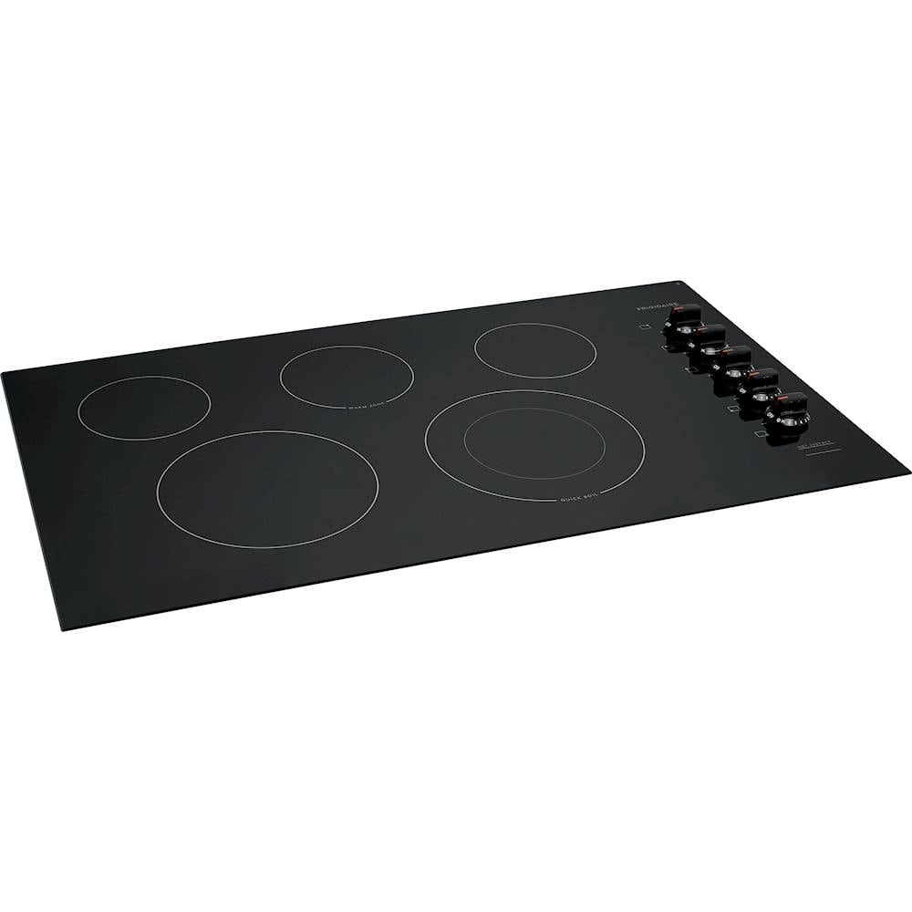 Angle View: Frigidaire - 36" Electric Cooktop - Black