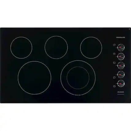 Front. Frigidaire - 36" Electric Cooktop - Black.
