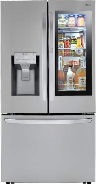 Lg 29 7 Cu Ft French Instaview Door In Door Refrigerator With Craft Ice Stainless Steel Lrfvs3006s Best Buy
