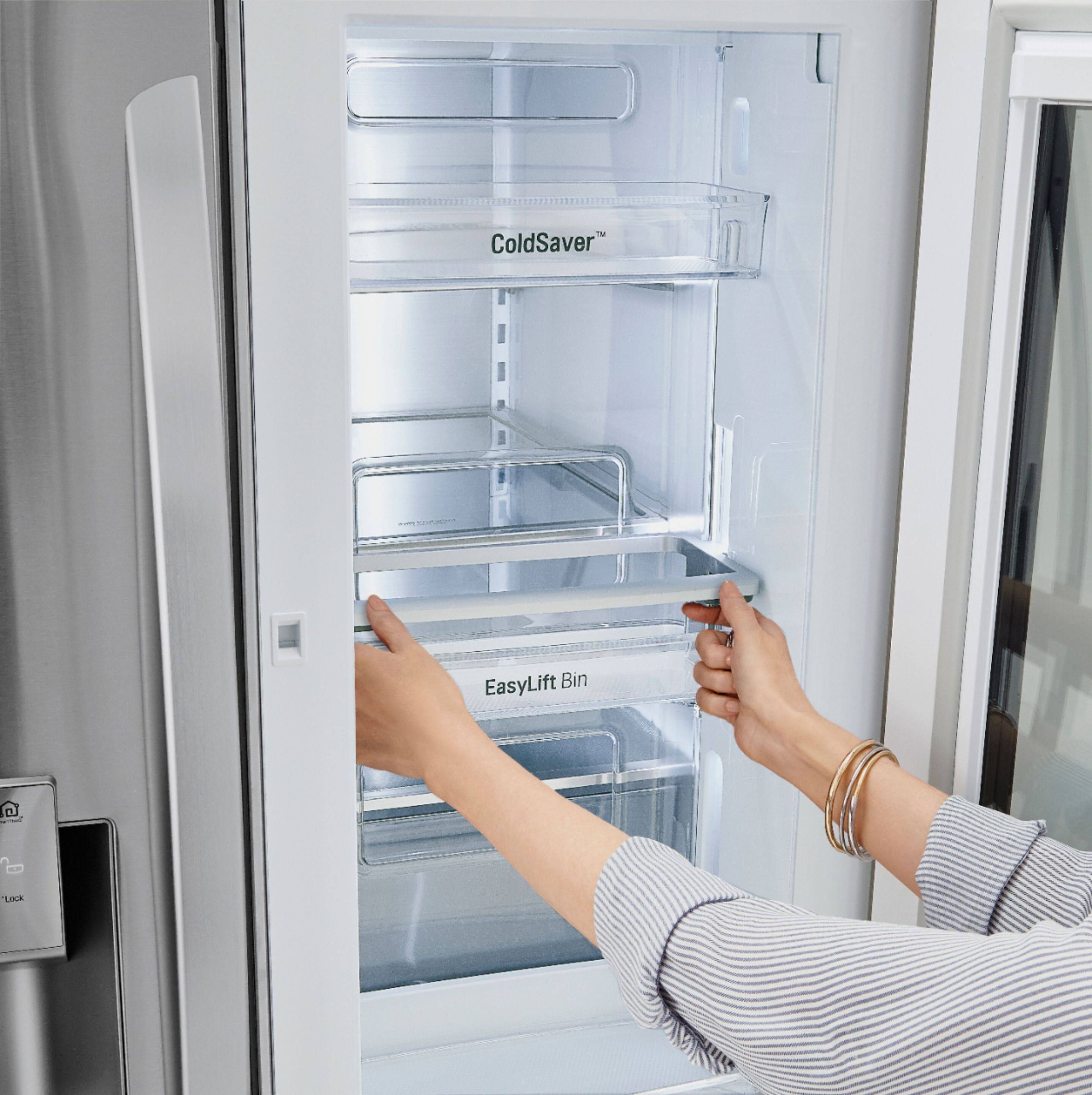 Alt View 12. LG - 29.7 Cu. Ft. French Door-in-Door Smart Refrigerator with Craft Ice - Stainless Steel.