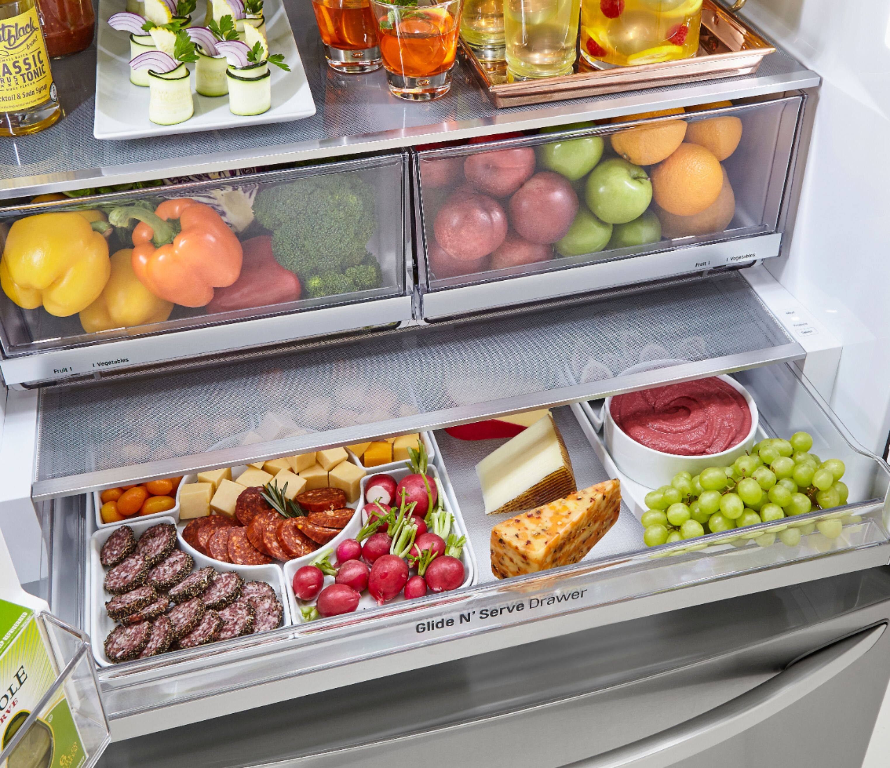 Alt View 20. LG - 29.7 Cu. Ft. French Door-in-Door Smart Refrigerator with Craft Ice - Stainless Steel.