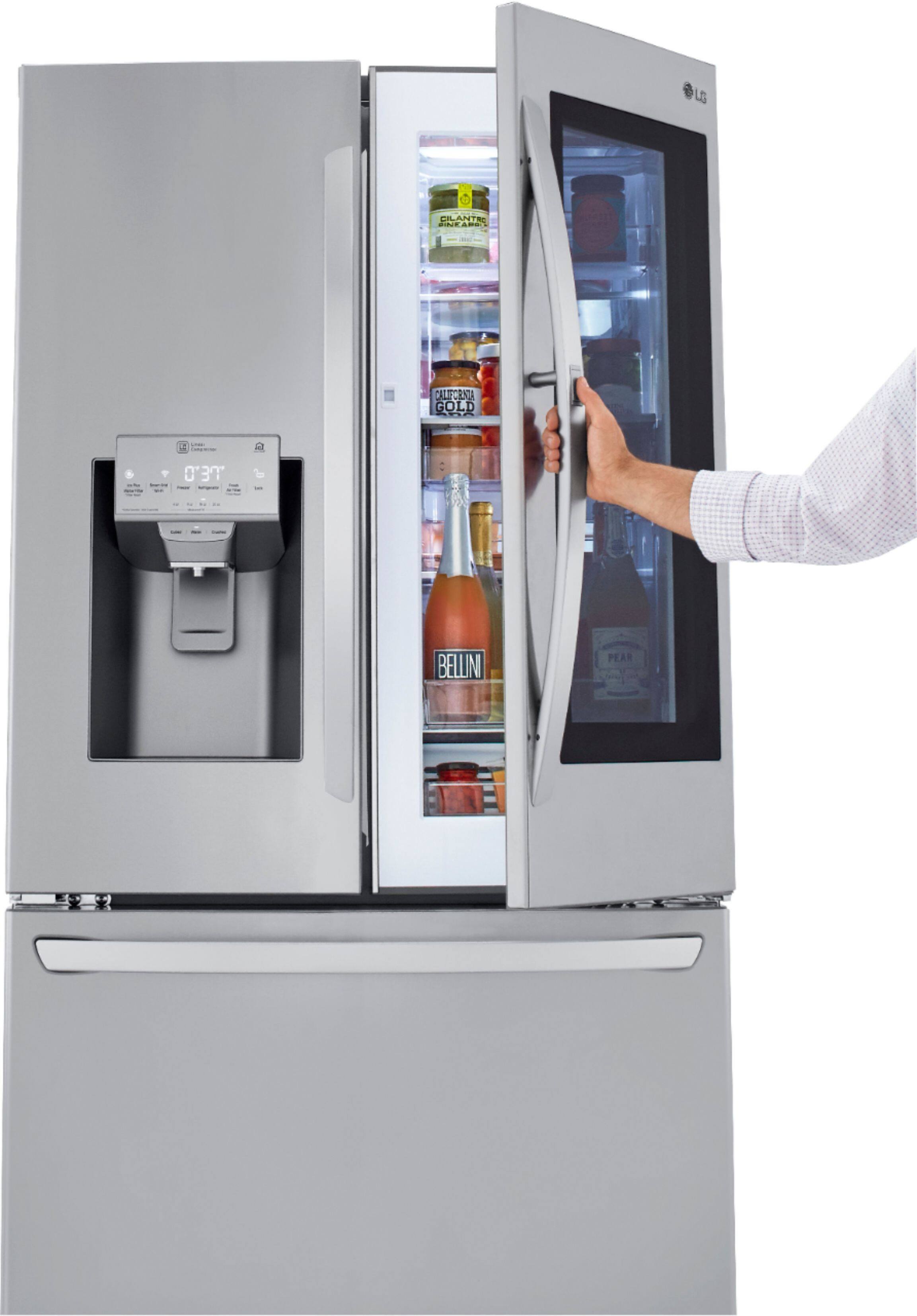 Alt View 25. LG - 29.7 Cu. Ft. French Door-in-Door Smart Refrigerator with Craft Ice - Stainless Steel.
