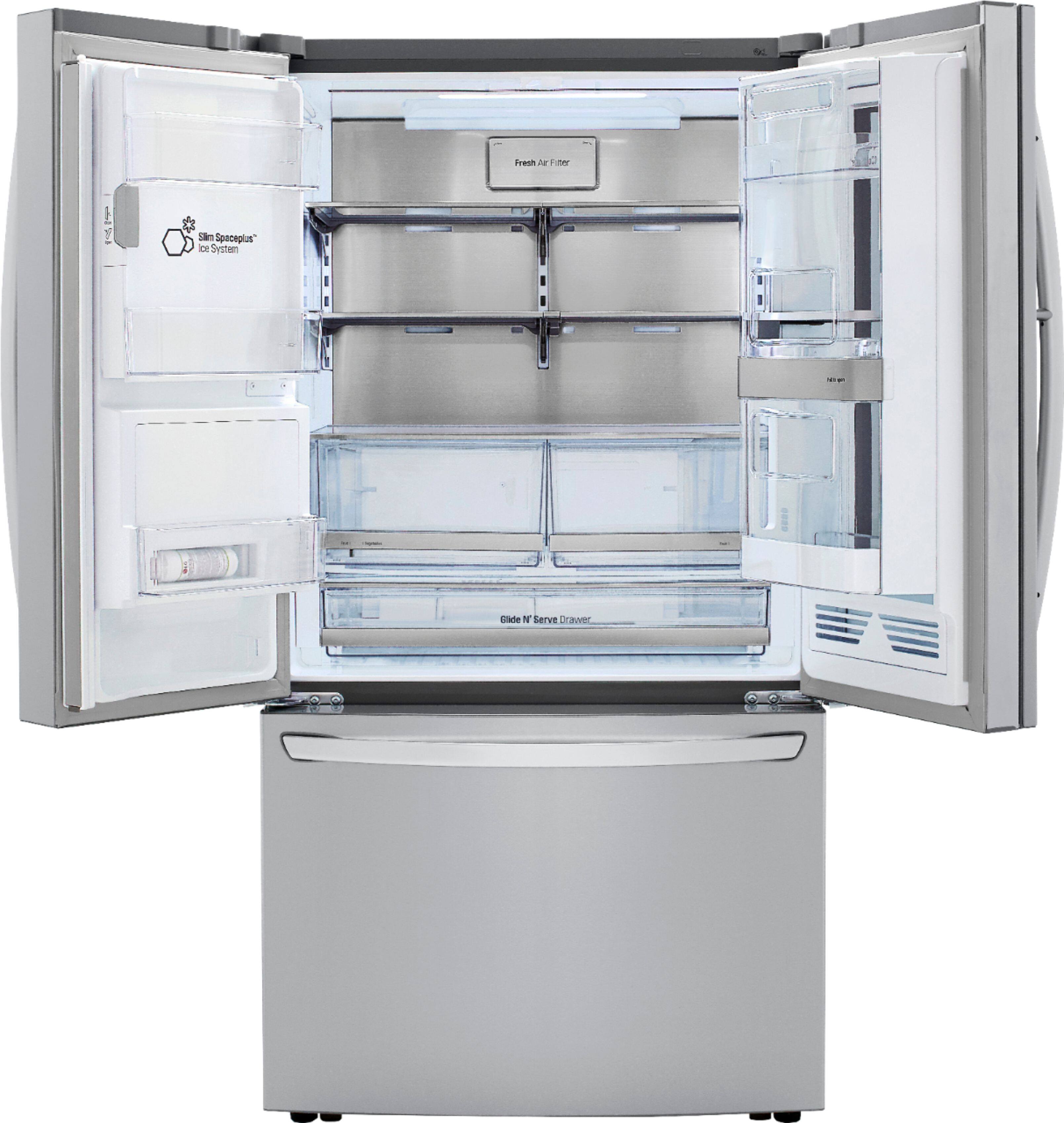 Alt View 2. LG - 29.7 Cu. Ft. French Door-in-Door Smart Refrigerator with Craft Ice - Stainless Steel.