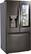 Angle. LG - 29.7 Cu. Ft. French Door-in-Door Smart Refrigerator with Craft Ice - Black stainless steel.