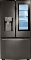 LG - 29.7 Cu. Ft. French Door-in-Door Smart Refrigerator with Craft Ice - Black Stainless Steel - Front_Zoom