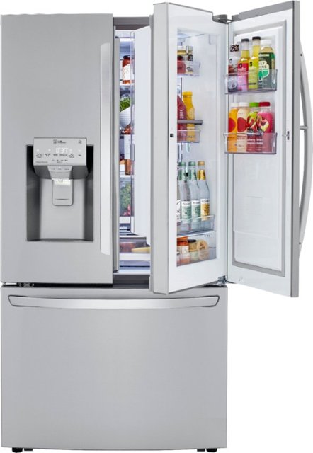 LG 29.7 Cu. Ft. French Door-in-Door Refrigerator PrintProof Stainless ...