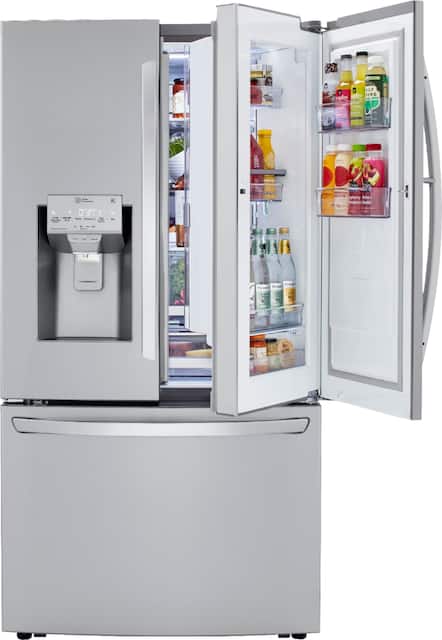 Lg 29 7 Cu Ft French Door In Door Refrigerator Stainless Steel Lrfds3006s Best Buy
