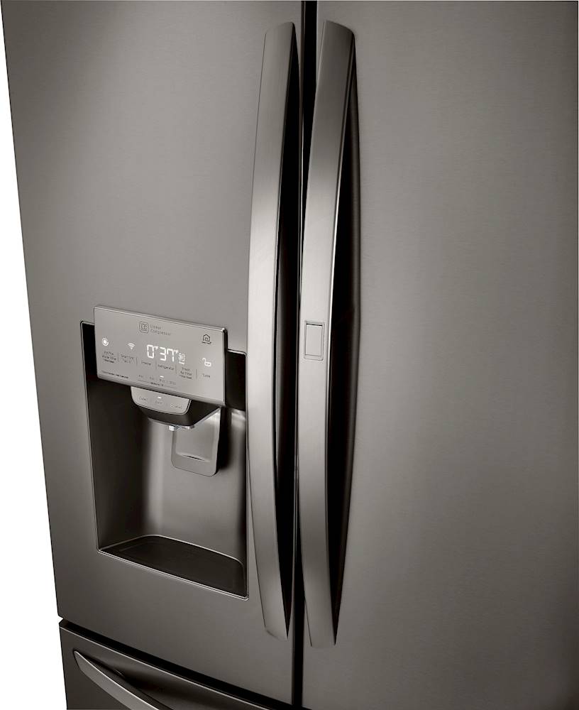 LG - 29.7 Cu. Ft. French Door-in-Door Refrigerator - Black Stainless