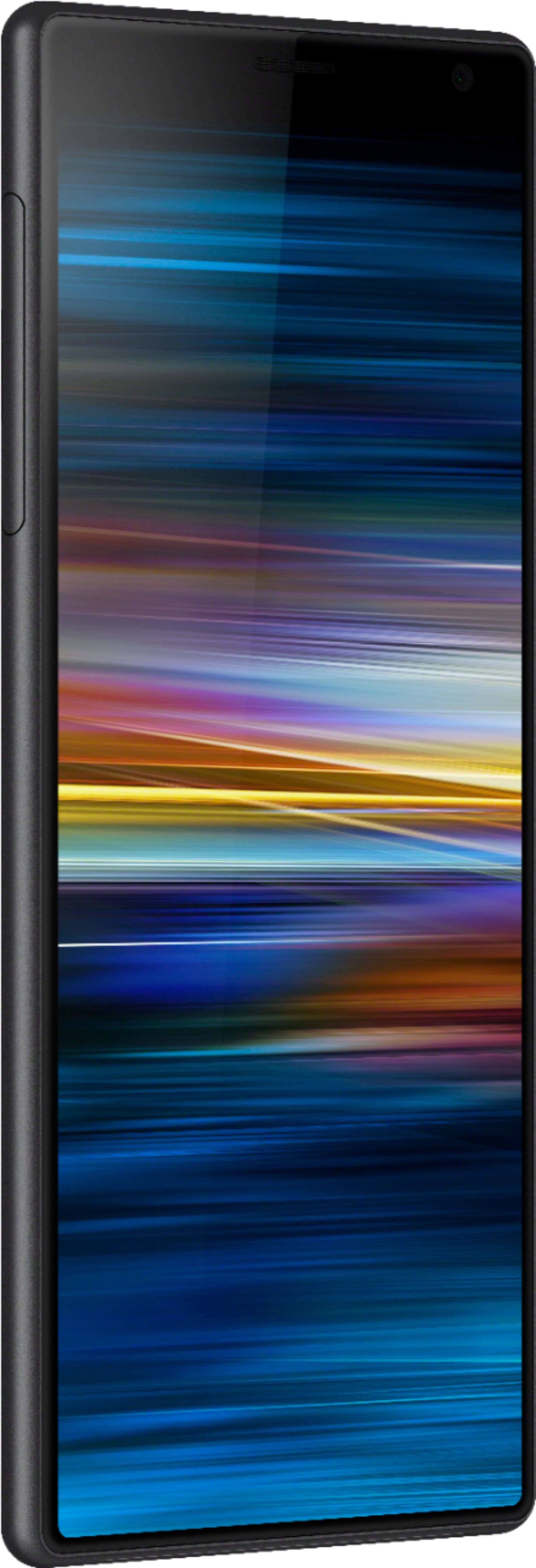 Angle. Sony - Xperia 10 Plus with 64GB Memory Cell Phone (Unlocked) - Black.
