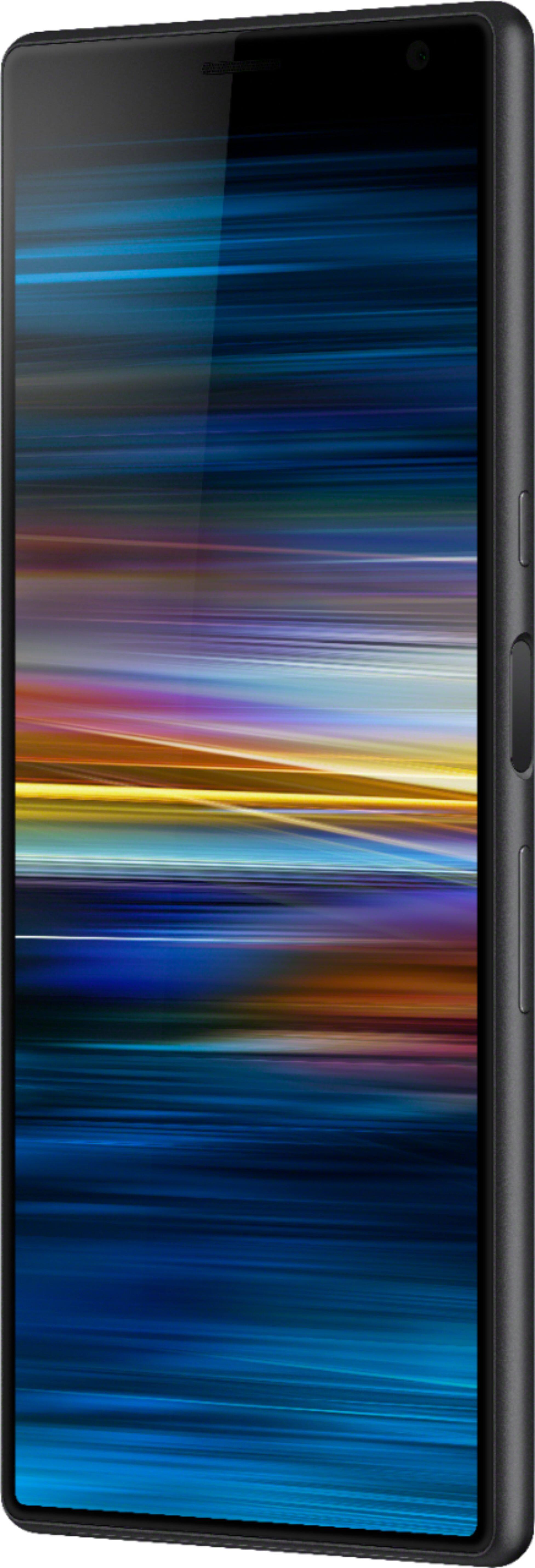 Left. Sony - Xperia 10 Plus with 64GB Memory Cell Phone (Unlocked) - Black.